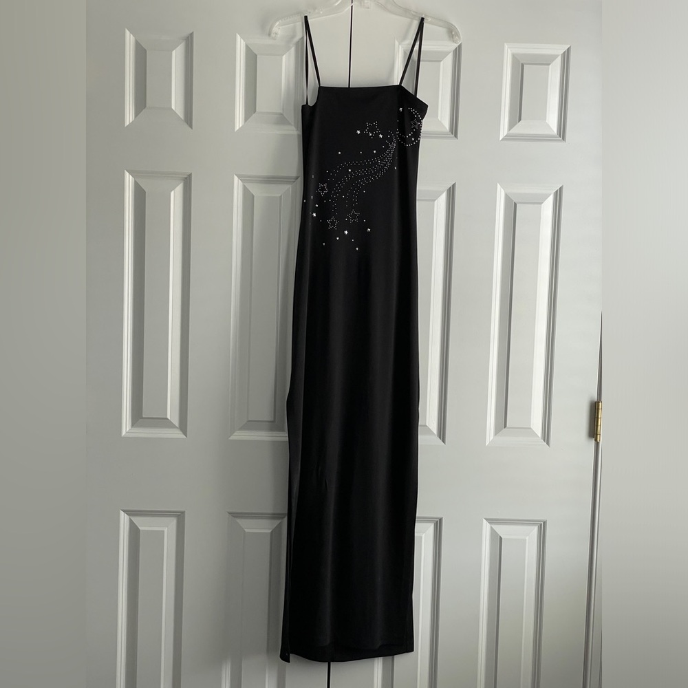 Black long dress with stars